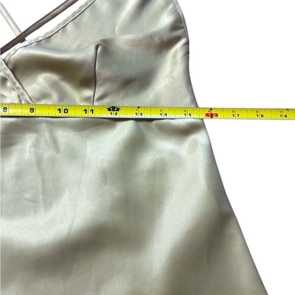 90s Vintage Victorias Secret lime Green Low Back Vneck Maxi Dress Large - Picture 2 of 7